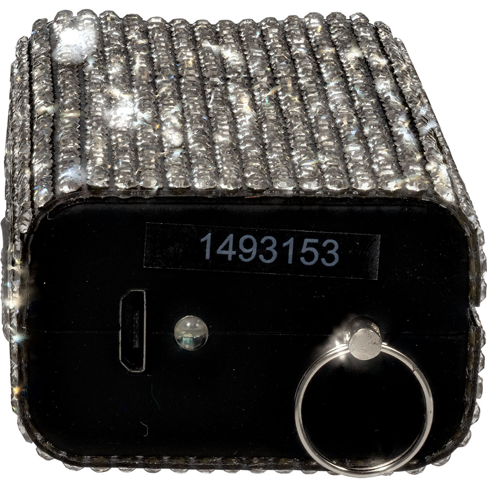 Rhinestun Keychain Stun Gun Silver view 3